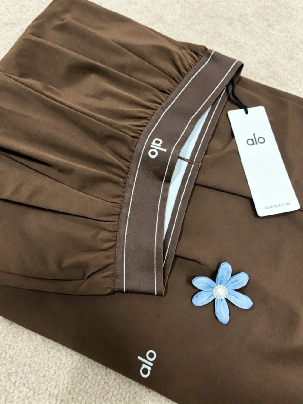 ALO Yoga Suit Up Trouser🎉Brown 30" Inseam New ☕ Wide Leg - Picture 3 of 5